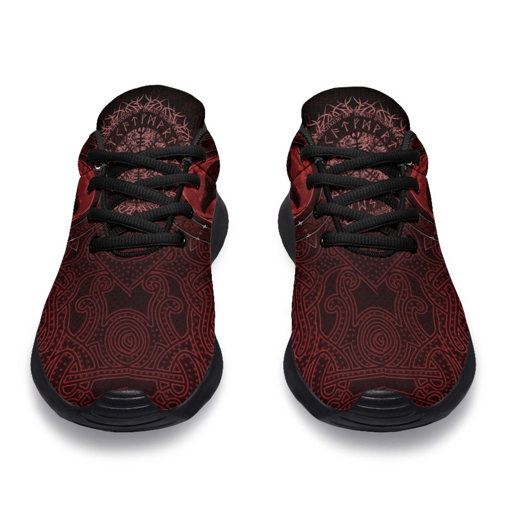 Viking Sporty Sneakers, Ethnic Odin Raven Red RLT12