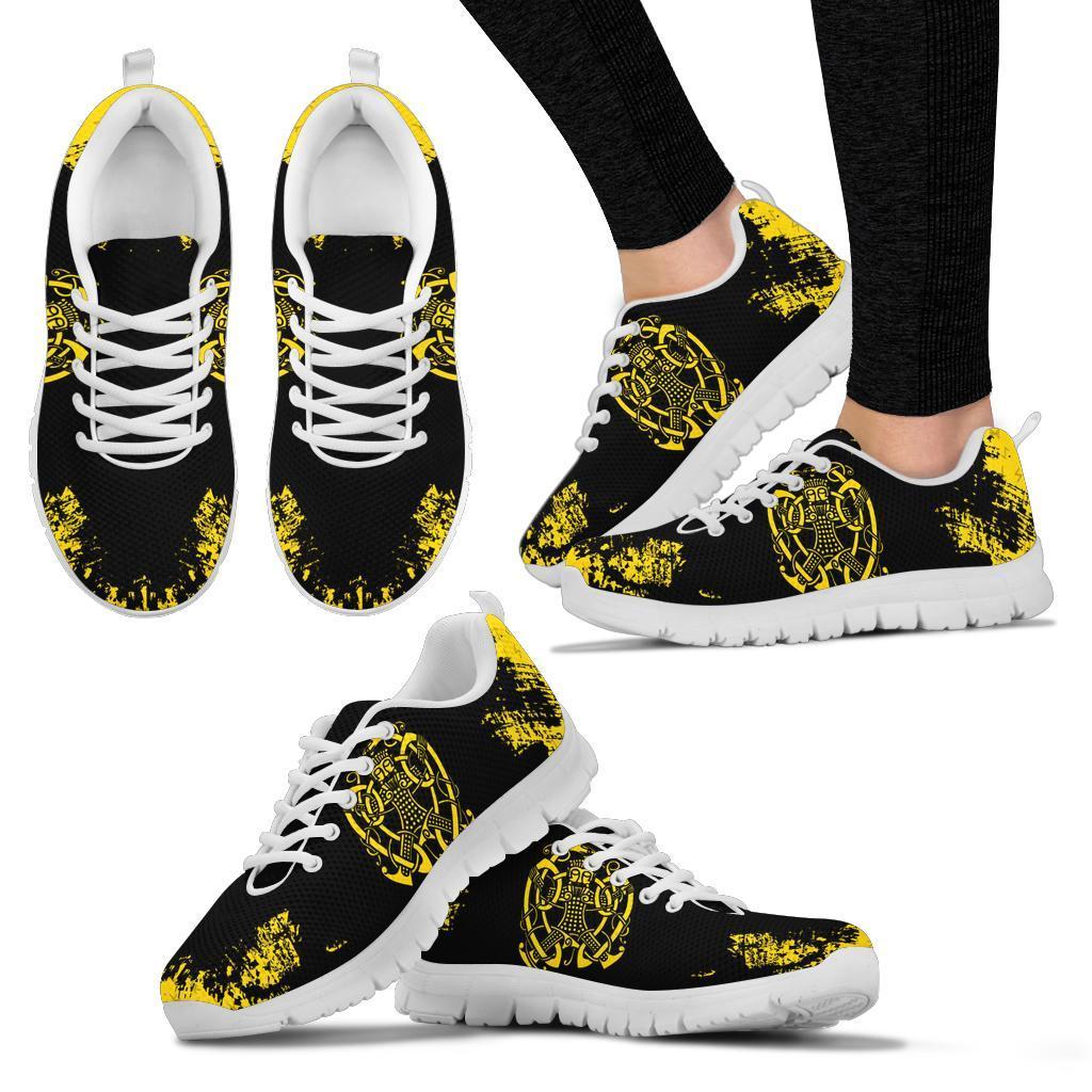 Viking Sneakers, Loki Bound Triskele Rune Gold RLT12