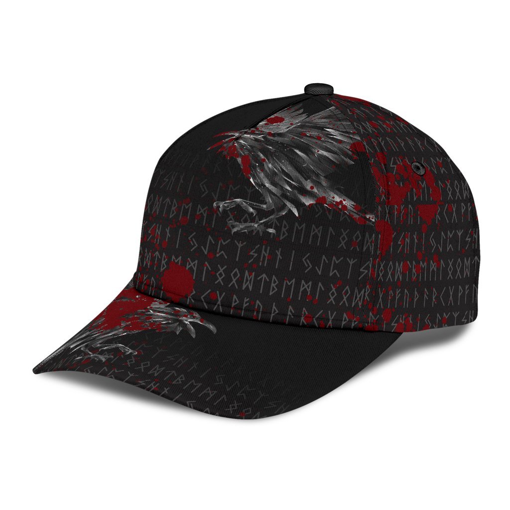 Viking Classic Cap The Raven Of Odin Rune Blood RLT12