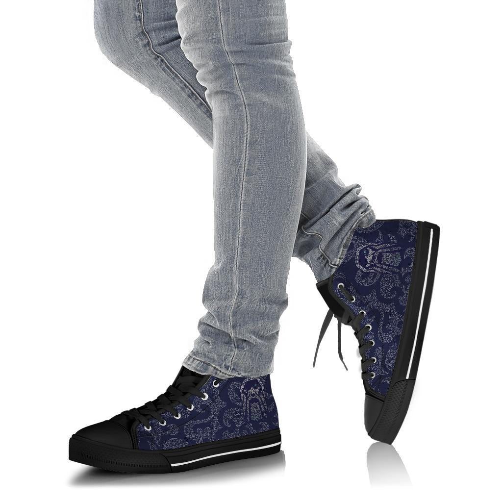 Viking High Top Shoes Odin God Tattoo Collection RLT12