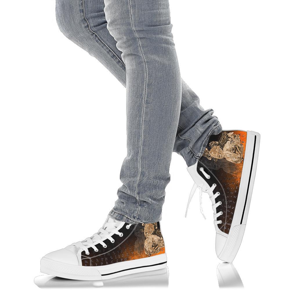 Viking High Top Shoes Odin Raven Viking Gold RLT12
