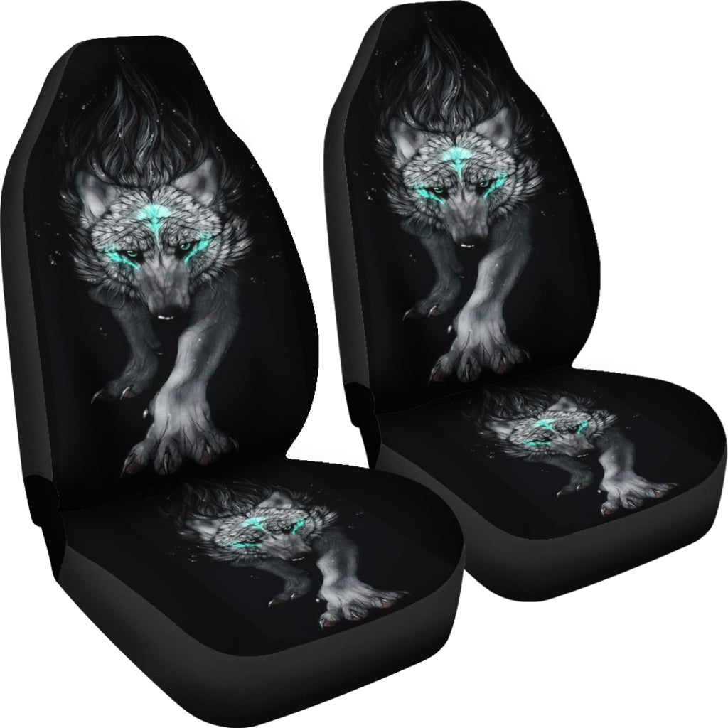 Native American Gray Wolf Native Car Seat Covers