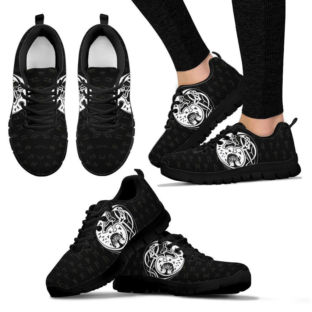 Viking Sneakers, Skoll and Hati Rune Tattoo RLT12