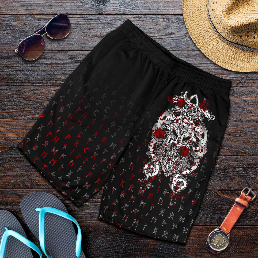 Viking Tyr Tattoo Blood All Over Print Men's Shorts RLT12