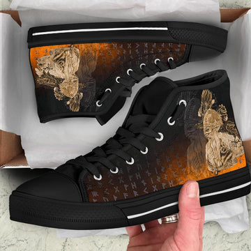 Viking High Top Shoes Odin Raven Viking Gold RLT12