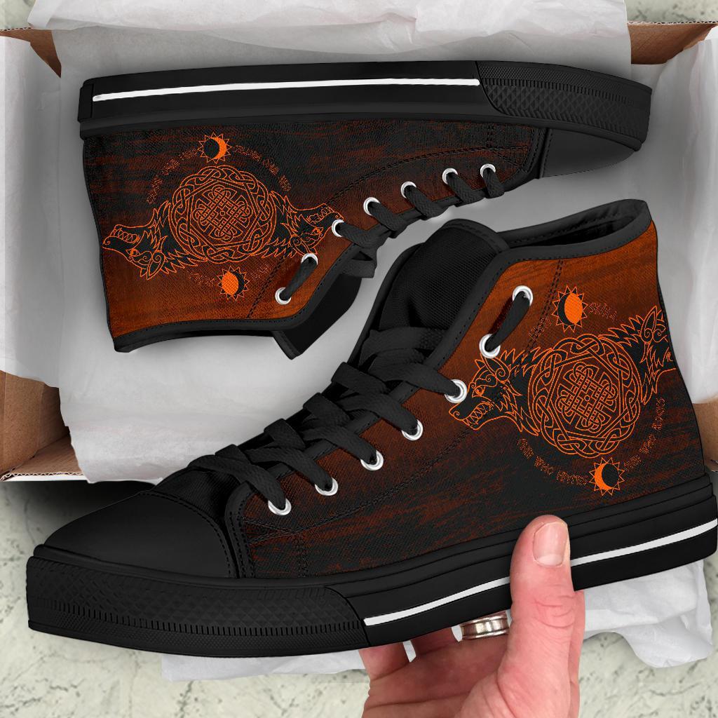 Viking High Top Shoes, Skoll and Hati Orange RLT12