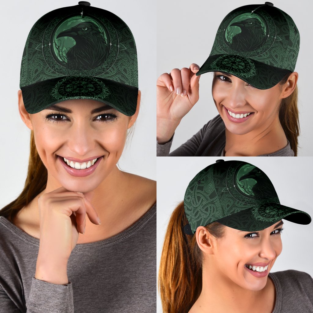 Viking Classic Cap, Ethnic Odin Raven Green RLT12