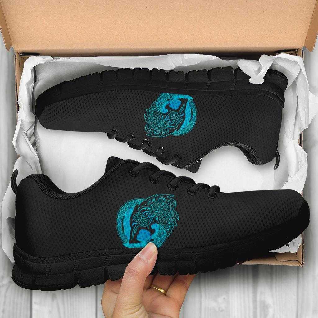 Viking Sneakers - Fenrir Wolf Cyan RLT12