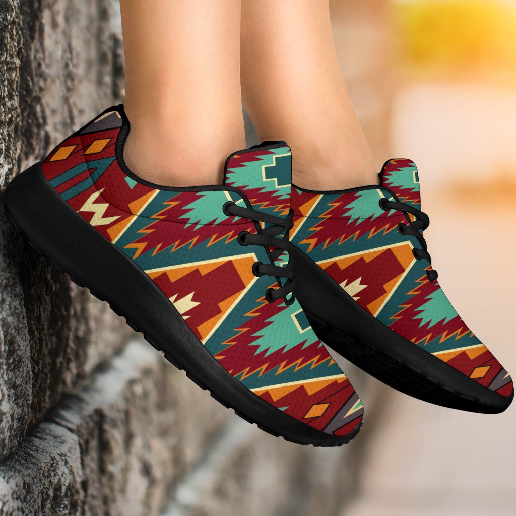 Native American Red Pattern Sport Sneakers LT10