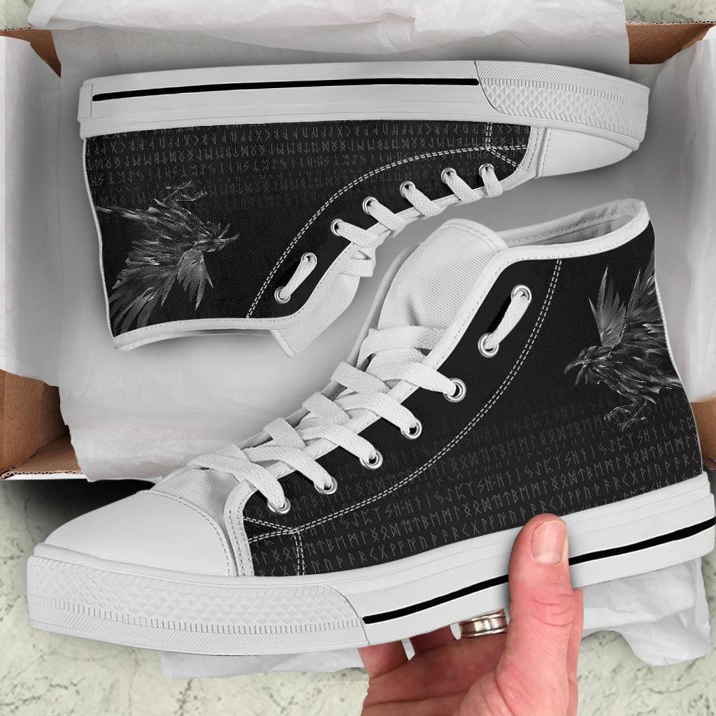 Viking High Top Shoes The Raven Of Odin Rune RLT12