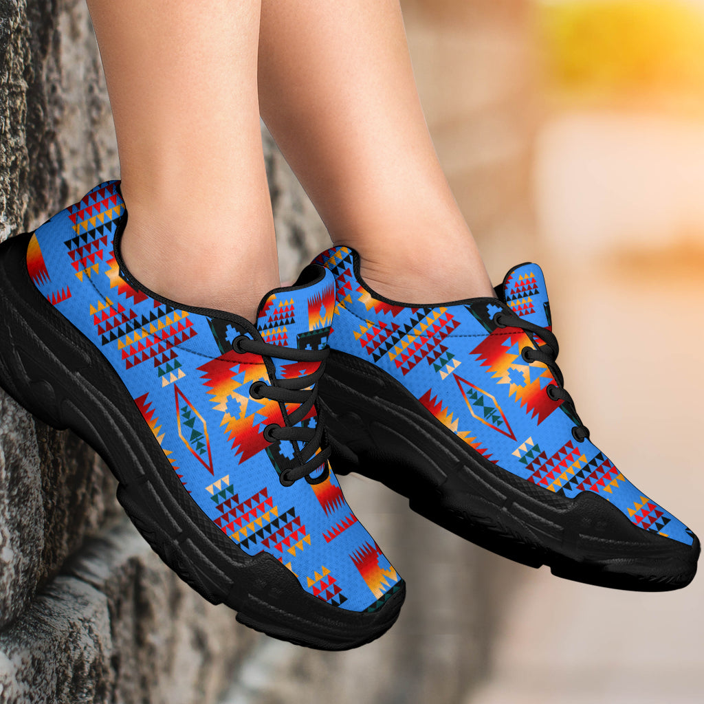 Native American Navy Tribes Pattern Chunky Sneakers LT10