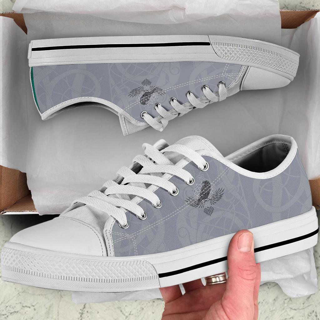 Viking Low Top Shoes Odin's Celtic Raven Scandinavian Tattoo RLT12