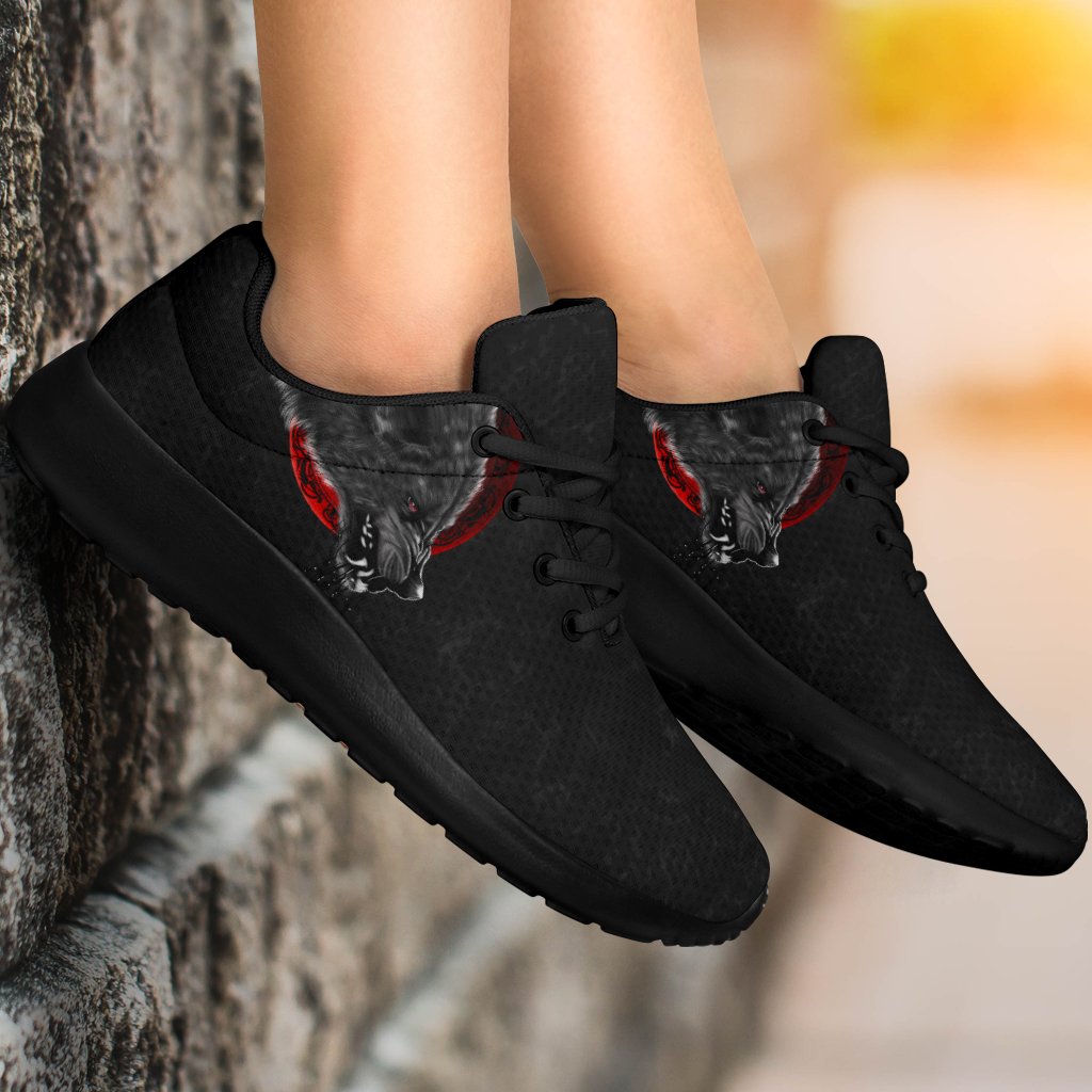 Viking Sport Sneakers Wolf and Blood Moon RLT12