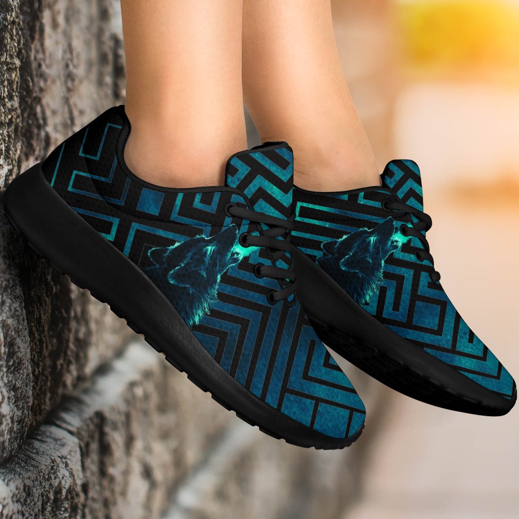 Night Wolf Native American Sport Sneakers LT10