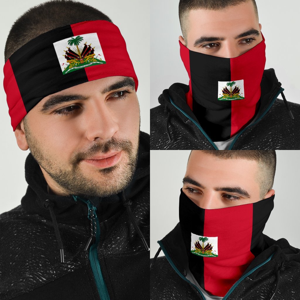Haiti 1964 Bandana 3 - Pack - Flag Neck Gaiter