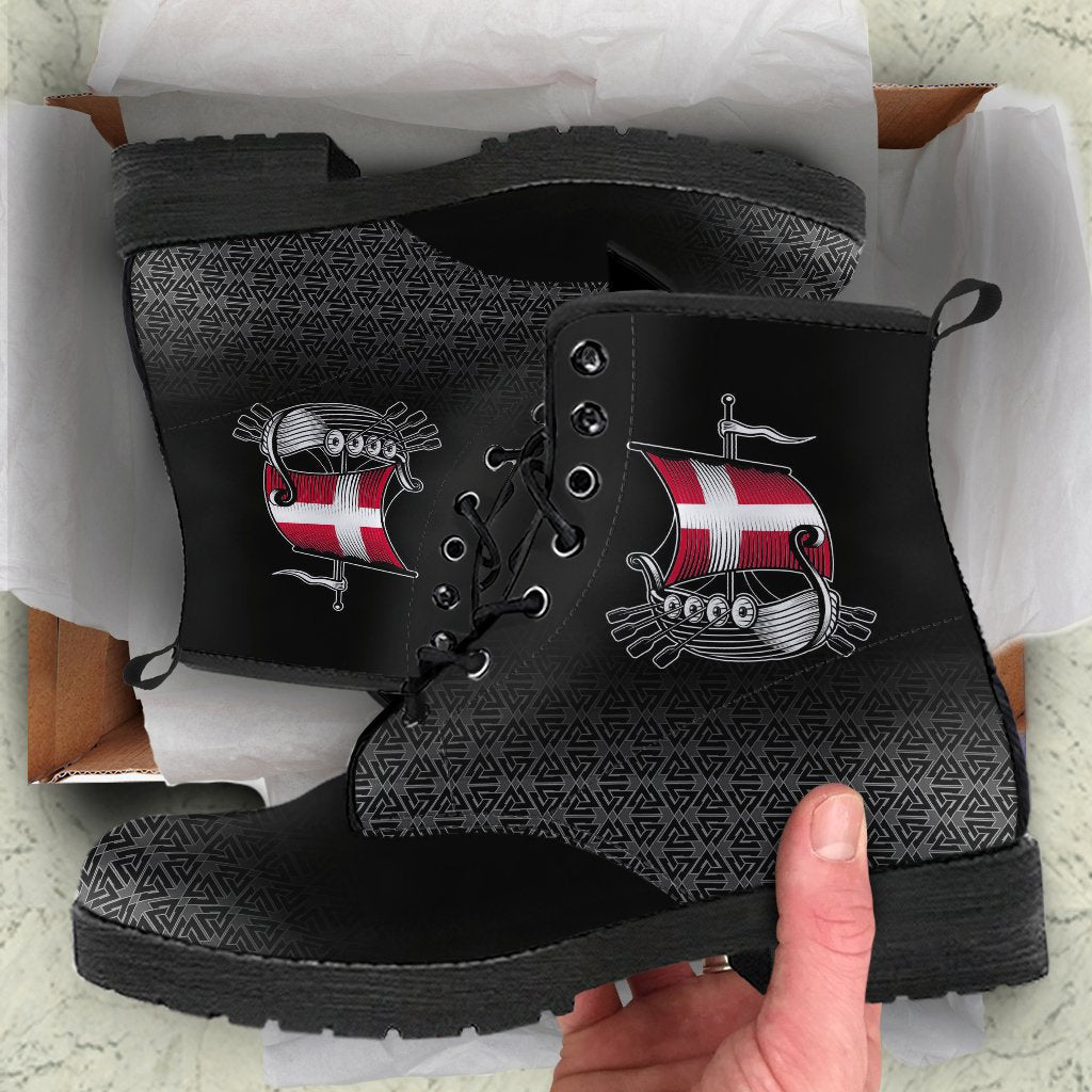 Viking Leather Boots Danish Drakkar RLT12