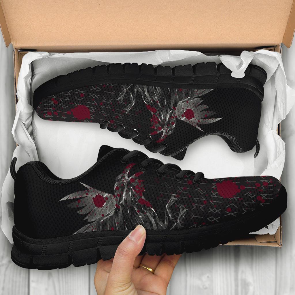Viking Sneakers - Odin Huginn and Muninn Rune Blood RLT12