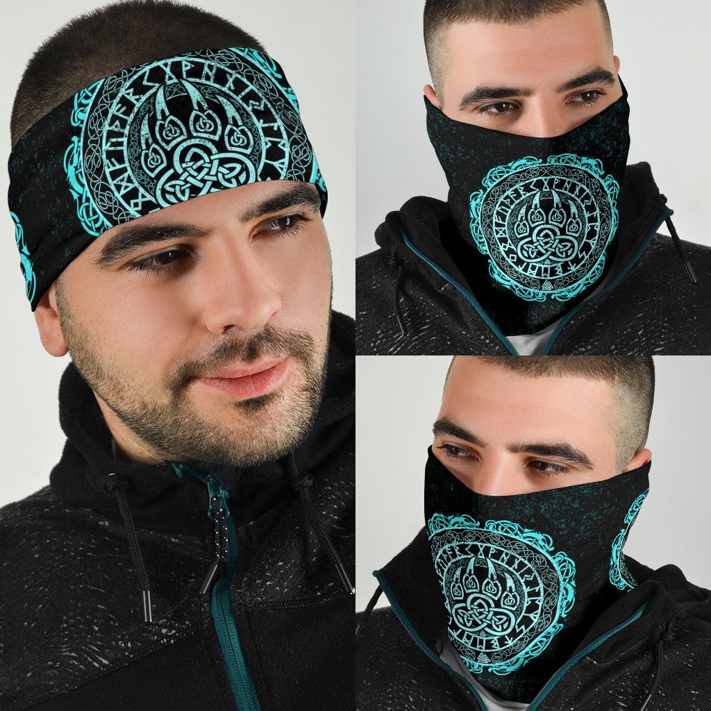 Viking Bandana 3 Pack Viking Bear Claws Cyan Tattoo RLT12
