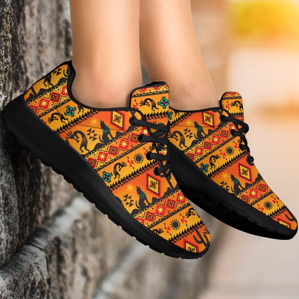 Kokopelli Myth Yellow Native American Sport Sneakers LT10
