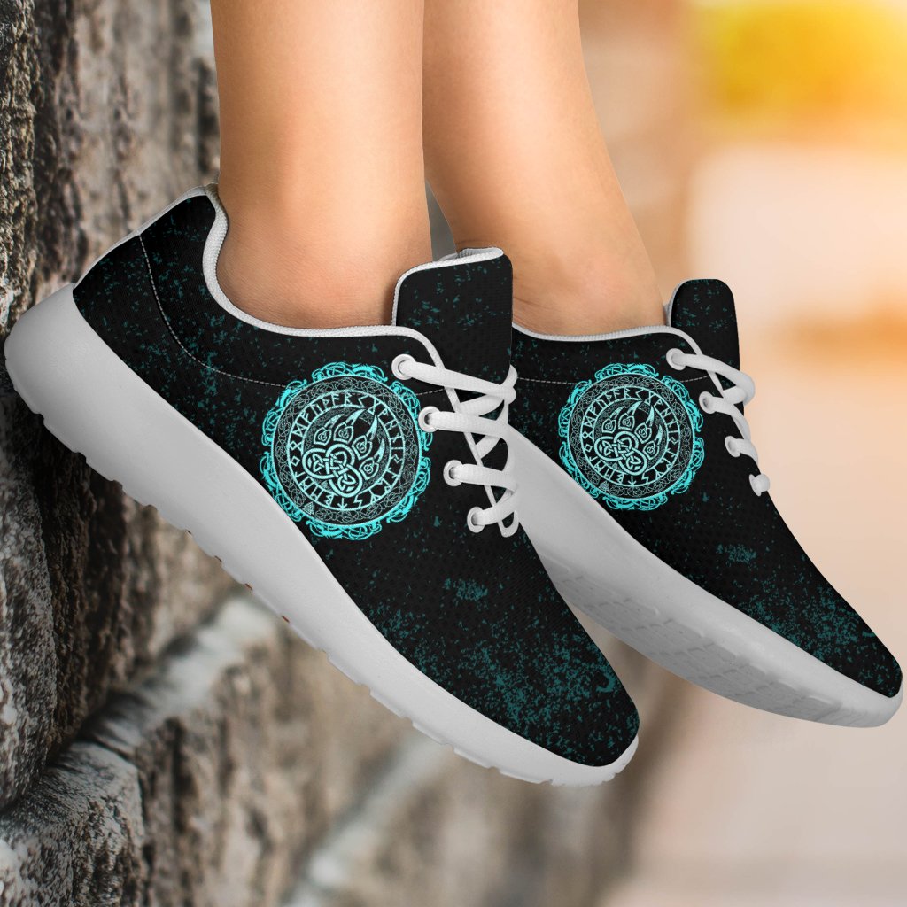 Viking Sport Sneakers - Viking Bear Claws Cyan Tattoo RLT12