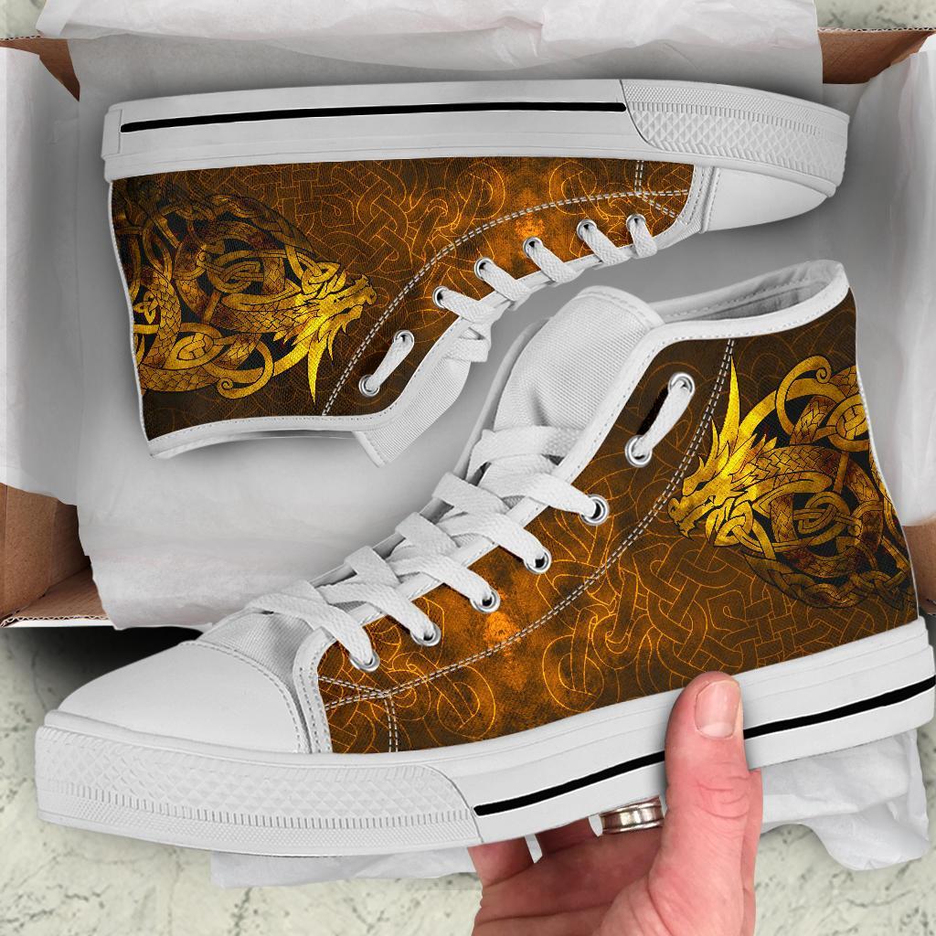 Viking High Top Shoes Celtic Dragon Tattoo RLT12