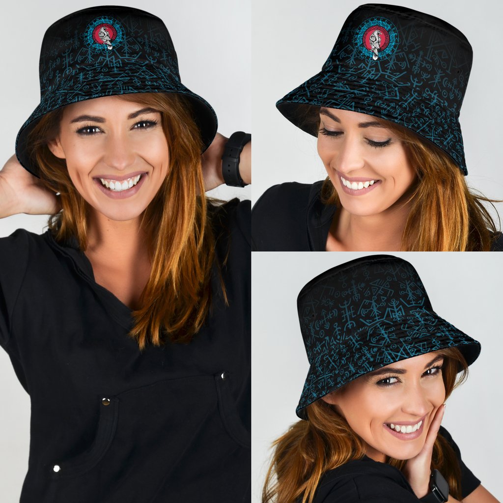 Viking Bucket Hat Raven Celtic Cyan RLT12
