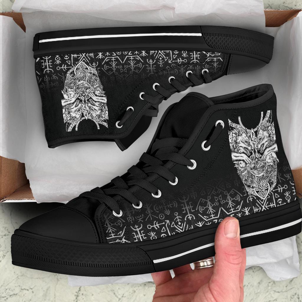 Viking High Top Shoes Wolf and Raven Special RLT12