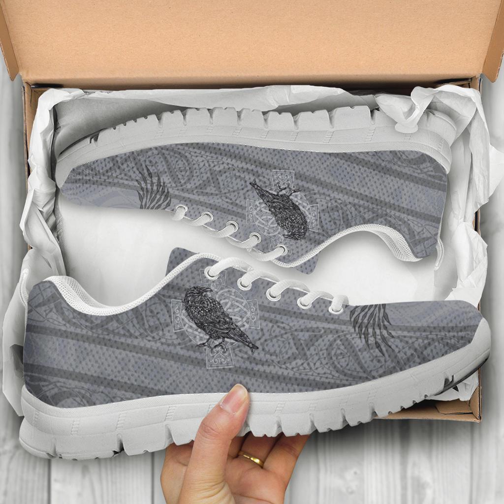 Viking Sneakers - Odin's Celtic Raven - Scandinavian Tattoo RLT12