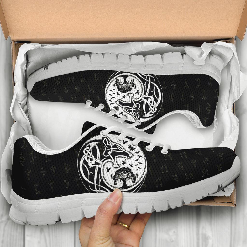 Viking Sneakers, Skoll and Hati Rune Tattoo RLT12