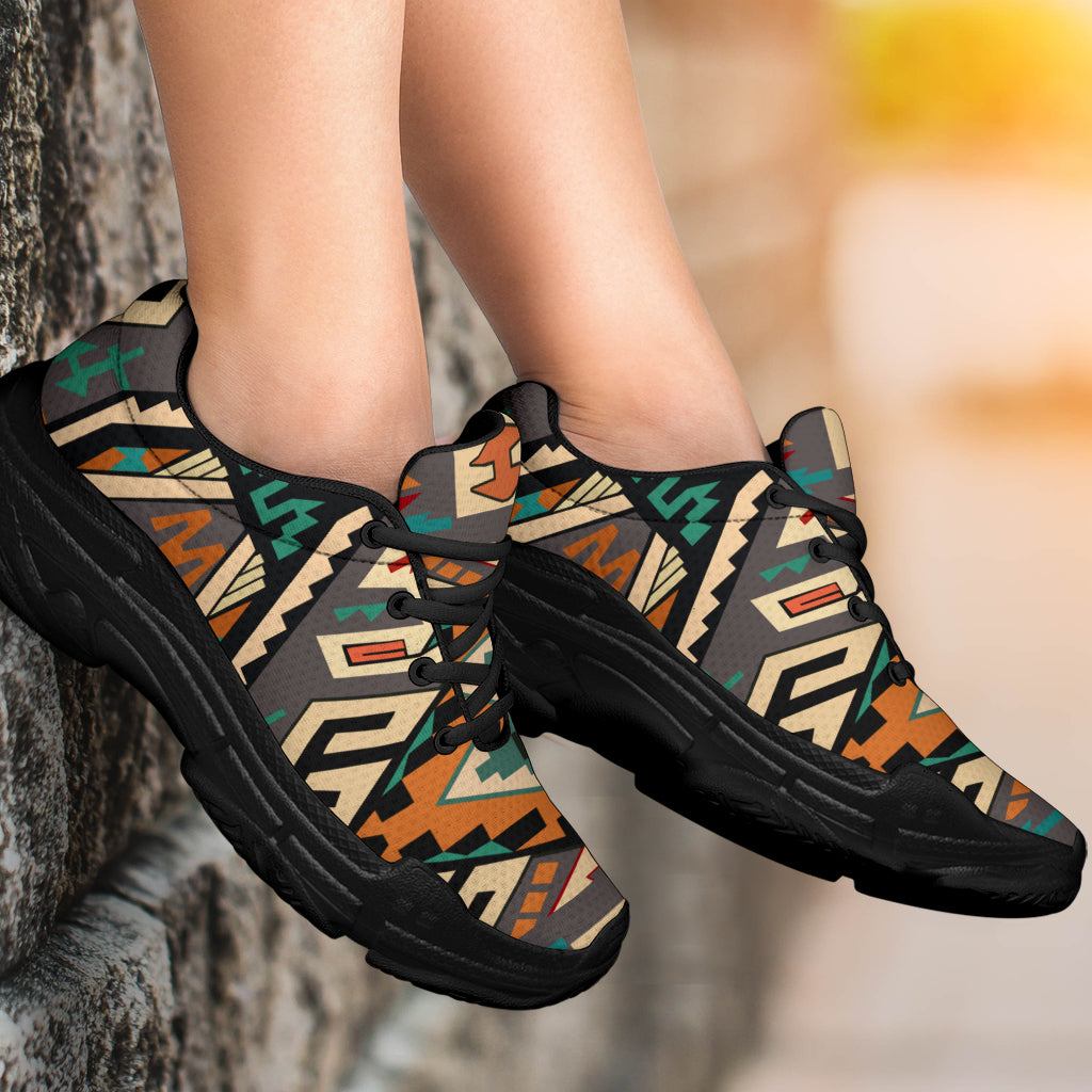 Orange Native Tribes Native American Chunky Sneakers LT10