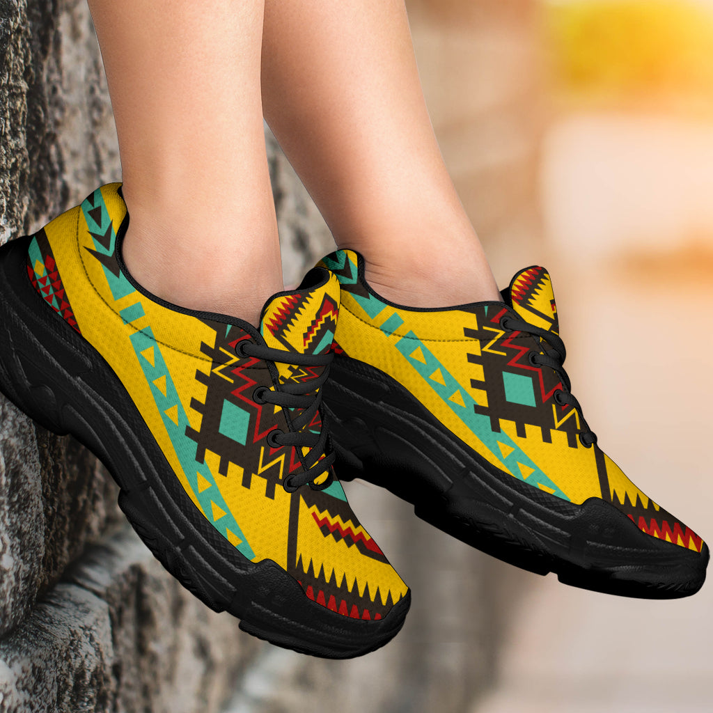 Native American Abstract Geometric Ornament Chunky Sneakers LT10