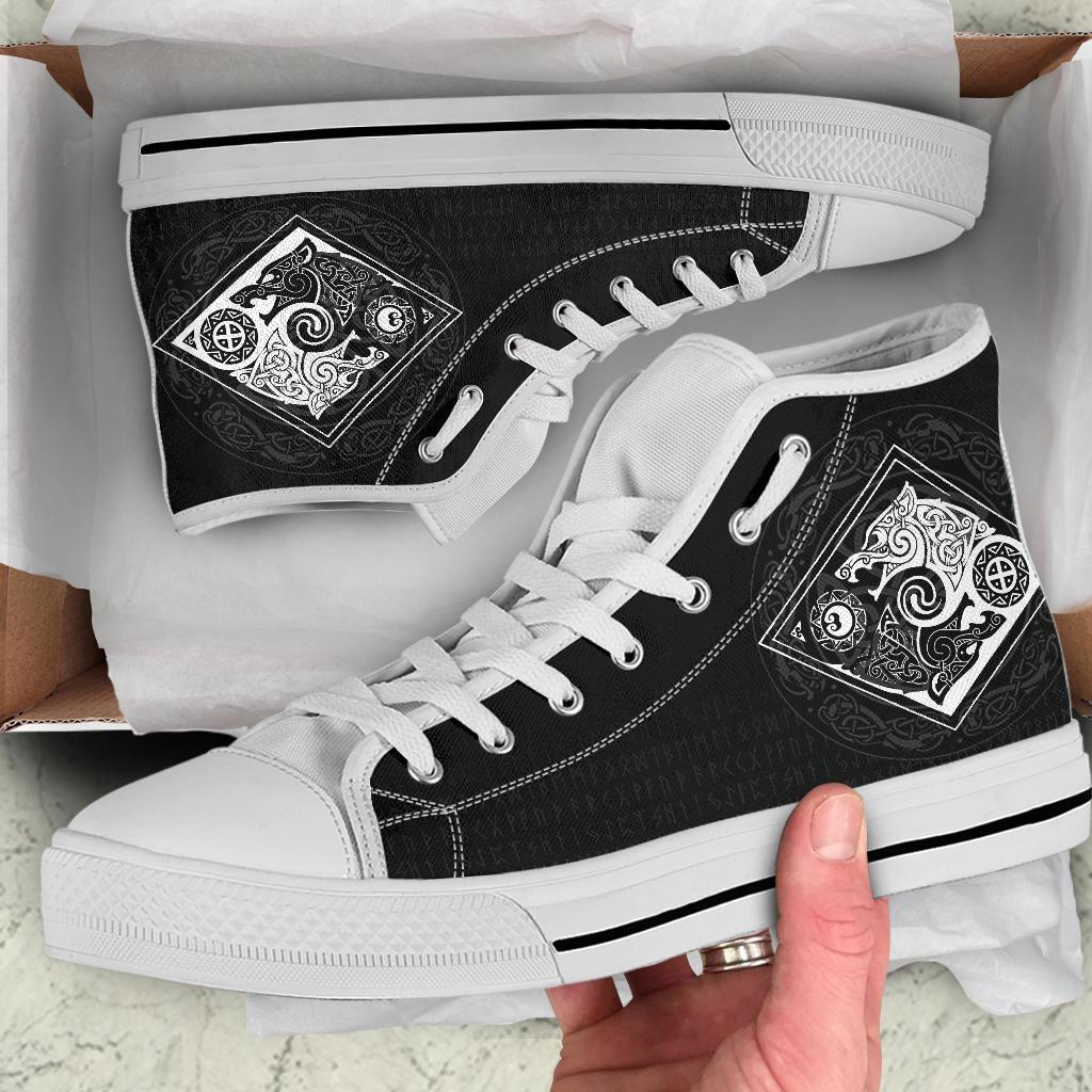 Vikings High Top Shoes The Wolves, Skoll and Hati RLT12
