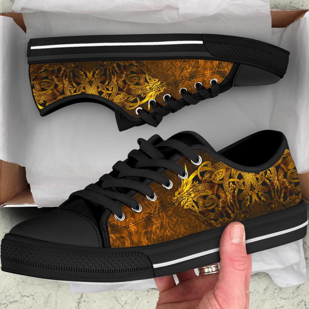 Viking Low Top Shoes Celtic Dragon Tattoo RLT12