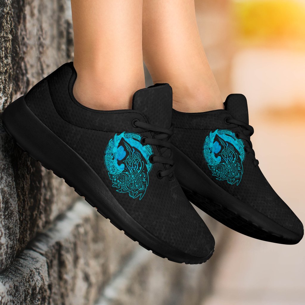 Viking Sport Sneakers - Fenrir Wolf Cyan RLT12