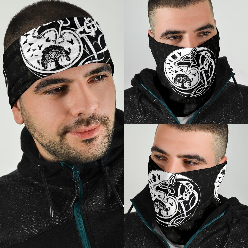 Viking Neck Gaiter 3 Pack, Skoll and Hati Rune Tattoo RLT12