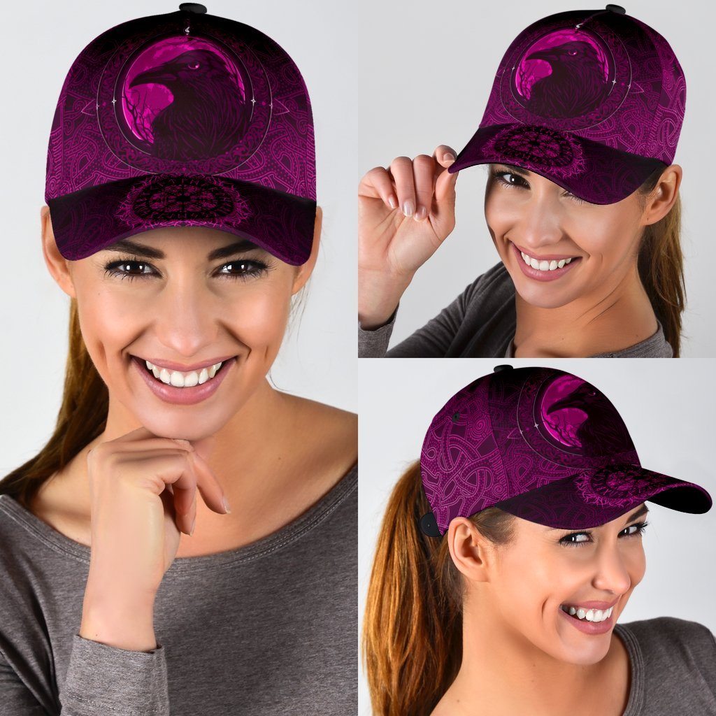 Viking Classic Cap, Ethnic Odin Raven Pink RLT12