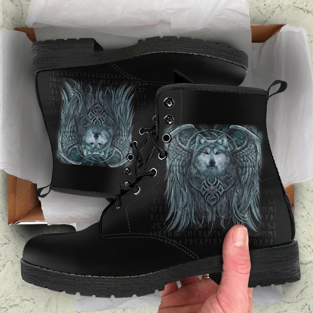 Viking Leather Boots, Spiral Wolf Spirit RLT12