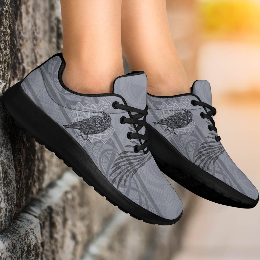 Viking Sport Sneakers - Odin's Celtic Raven - Scandinavian Tattoo RLT12