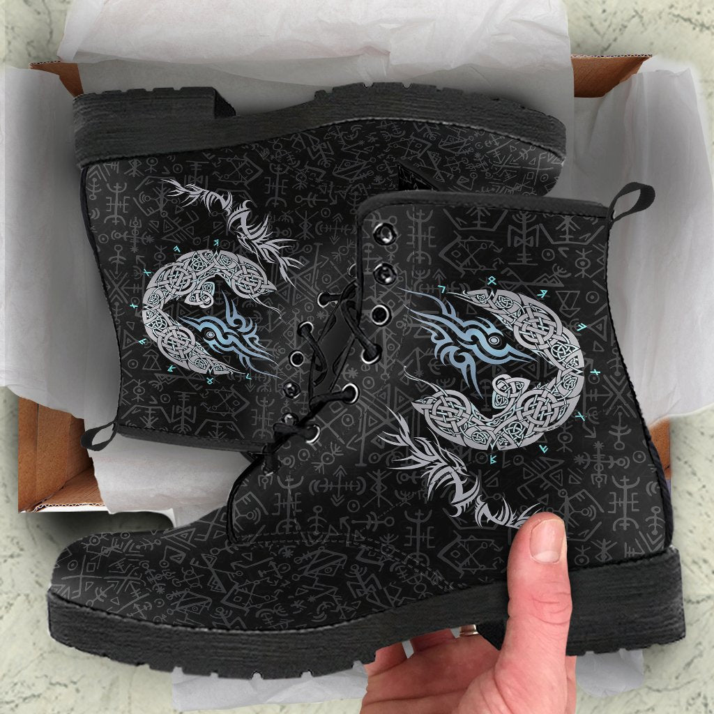 Viking Fenrir Wolf Leather Boots RLT12