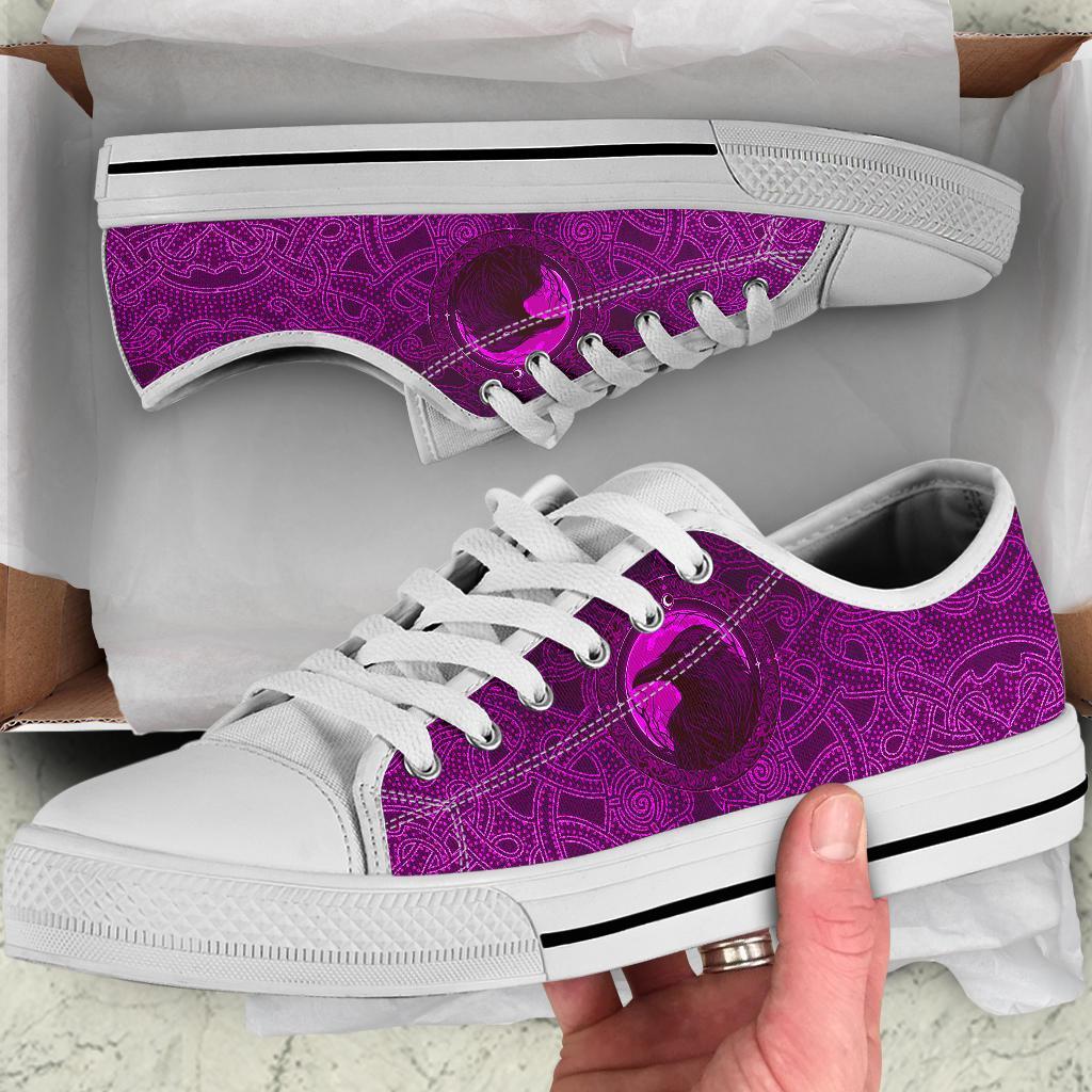 Viking Low Top Shoes, Ethnic Odin Raven Pink RLT12