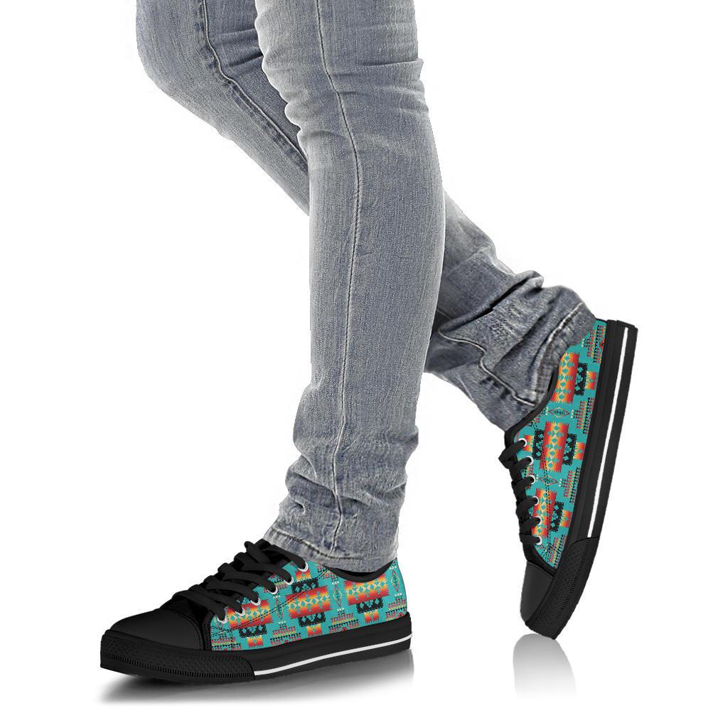 Blue Native Tribes Native American Low Tops Shoes LT10