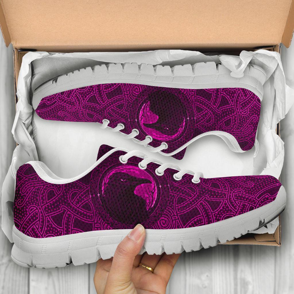 Viking Sneakers, Ethnic Odin Raven Pink RLT12