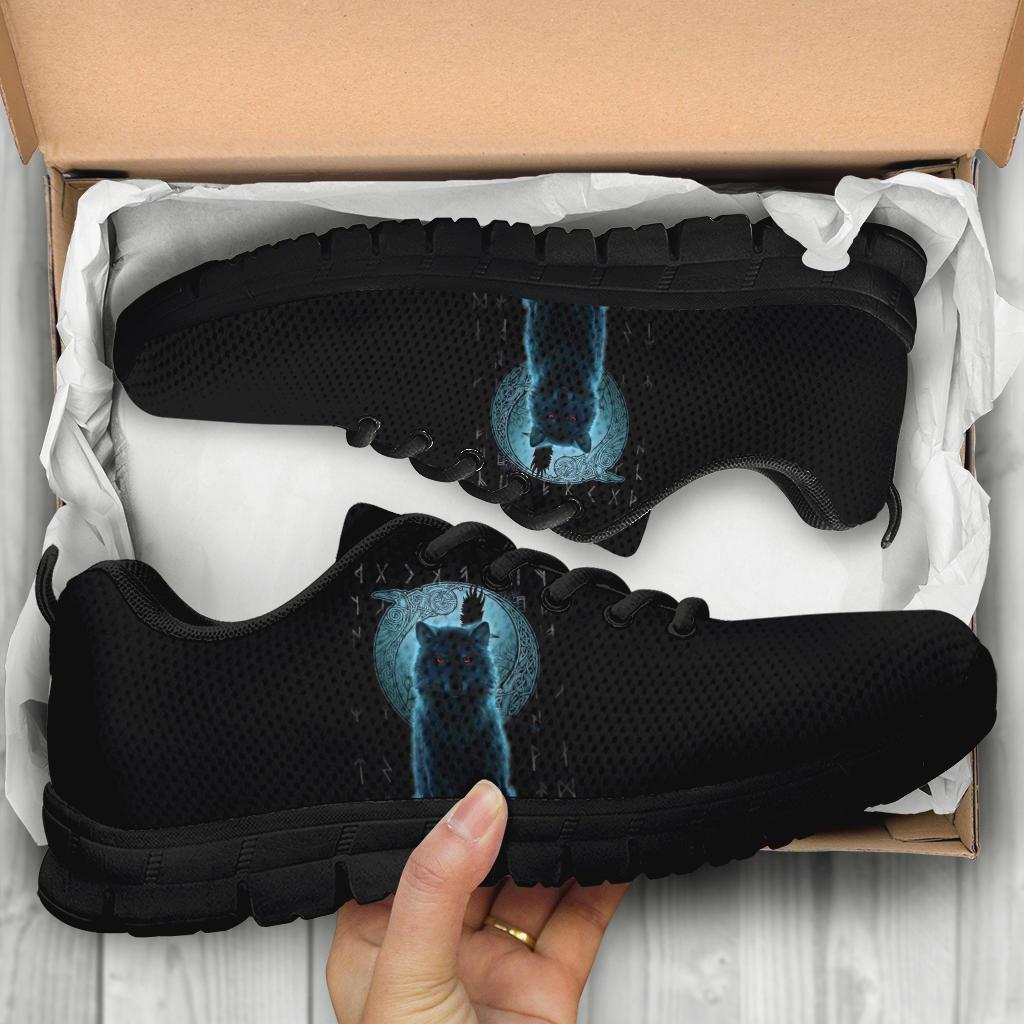 Viking Sneakers, Fenrir Viking Wolf and Moon RLT12