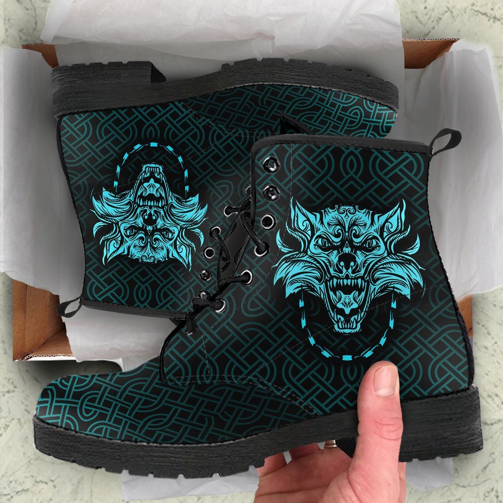 Viking Leather Boots Fenrir Viking Cyan 3D RLT12