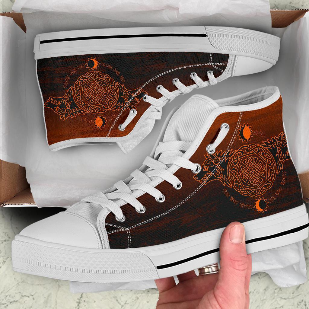 Viking High Top Shoes, Skoll and Hati Orange RLT12