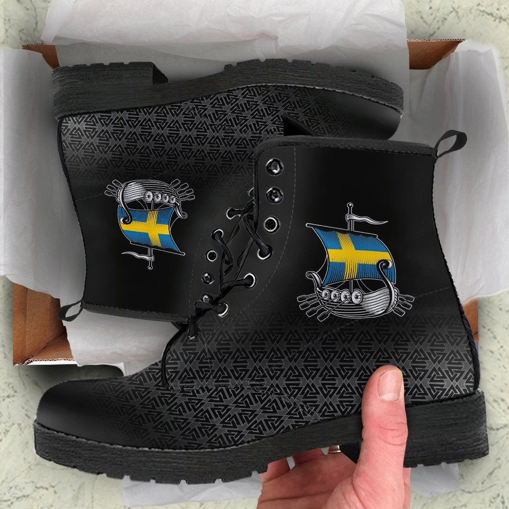 Viking Leather Boots Swedish Drakkar RLT12