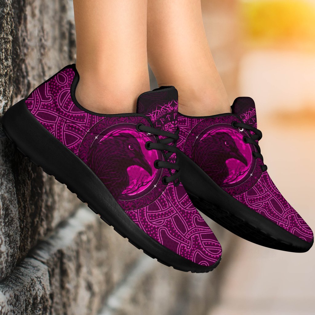 Viking Sporty Sneakers, Ethnic Odin Raven Pink RLT12