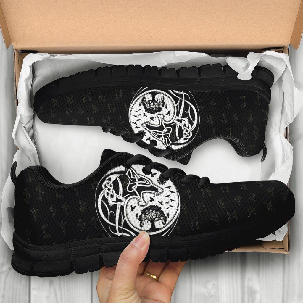 Viking Sneakers, Skoll and Hati Rune Tattoo RLT12