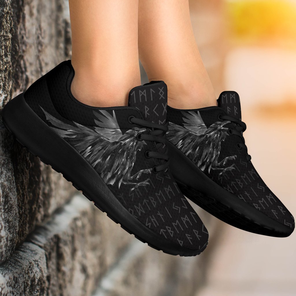 Viking Sporty Sneakers - Odin Huginn and Muninn Rune RLT12