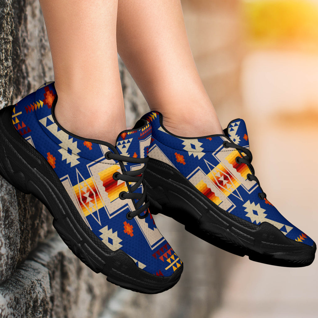Native American Navy Tribe Chunky Sneakers LT10